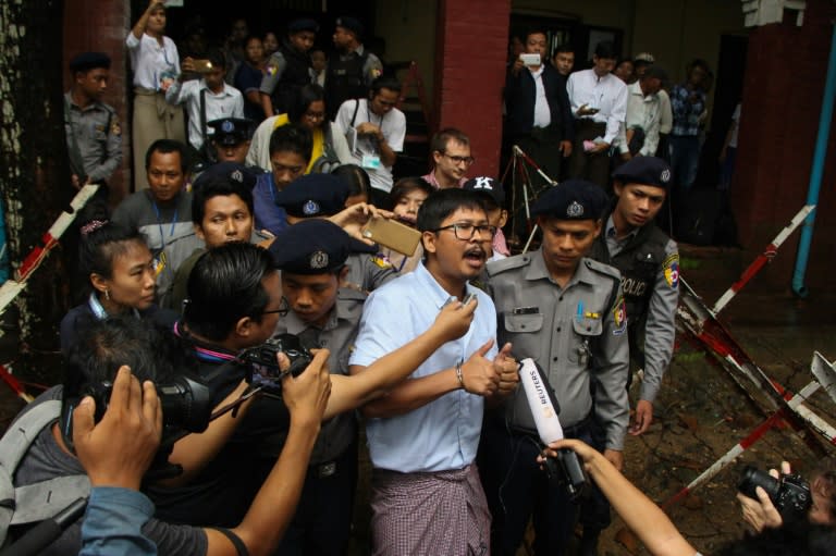 Myanmar nationals Wa Lone, 32, and Kyaw Soe Oo, 28, were both "charged under the state secrets act", Judge Ye Lwin told the court, setting a first court date for July 16