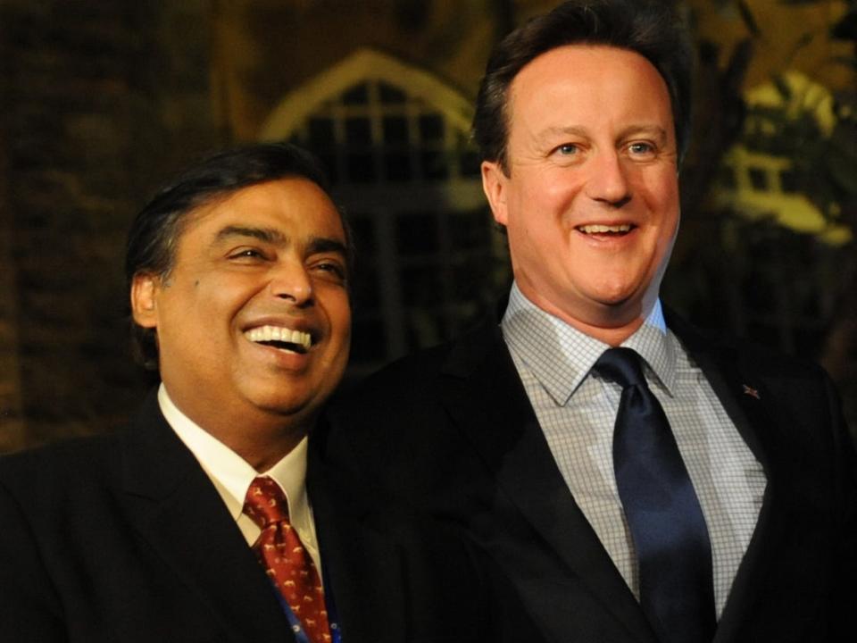 mukesh ambani david cameron