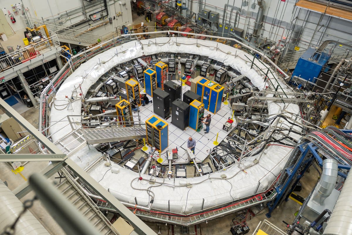 The Muon g-2 ring sits in its detector hall at U.S. Department of Energy's Fermi National Accelerator Laboratory (via REUTERS)