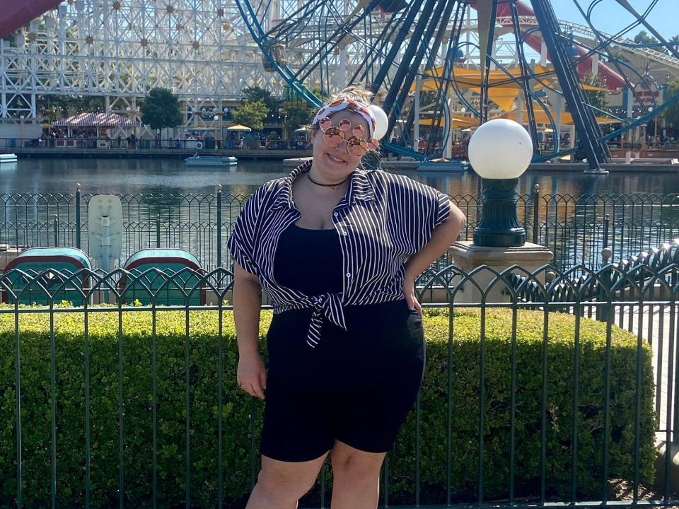 dana disneybounding at jack skellington at disneyland