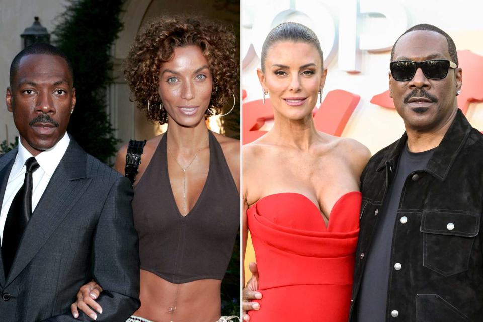 <p>Jesse Grant/WireImage, Gilbert Flores/Variety via Getty </p> Eddie Murphy and Nicole Murphy, Eddie Murphy and Paige Butcher