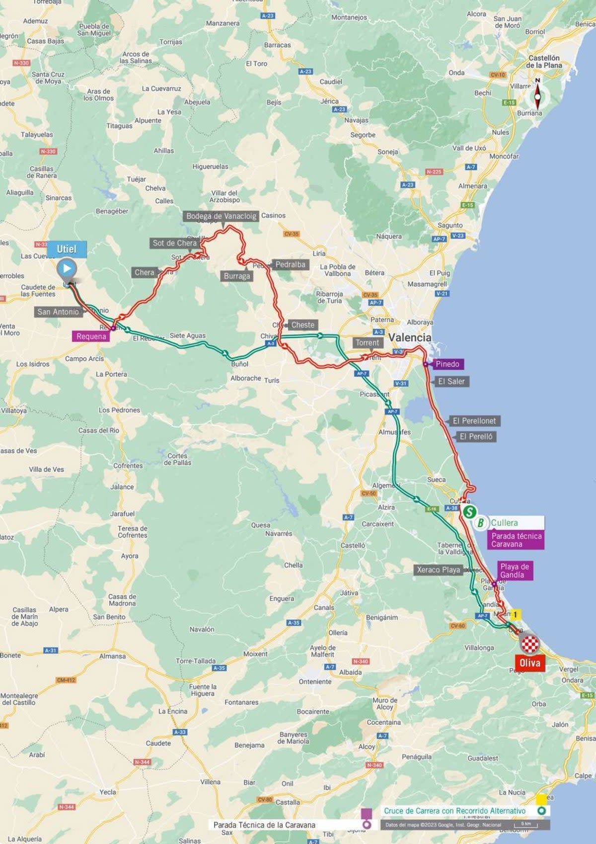 La Vuelta a Espana 2023 – stage 7 map (LaVuelta)