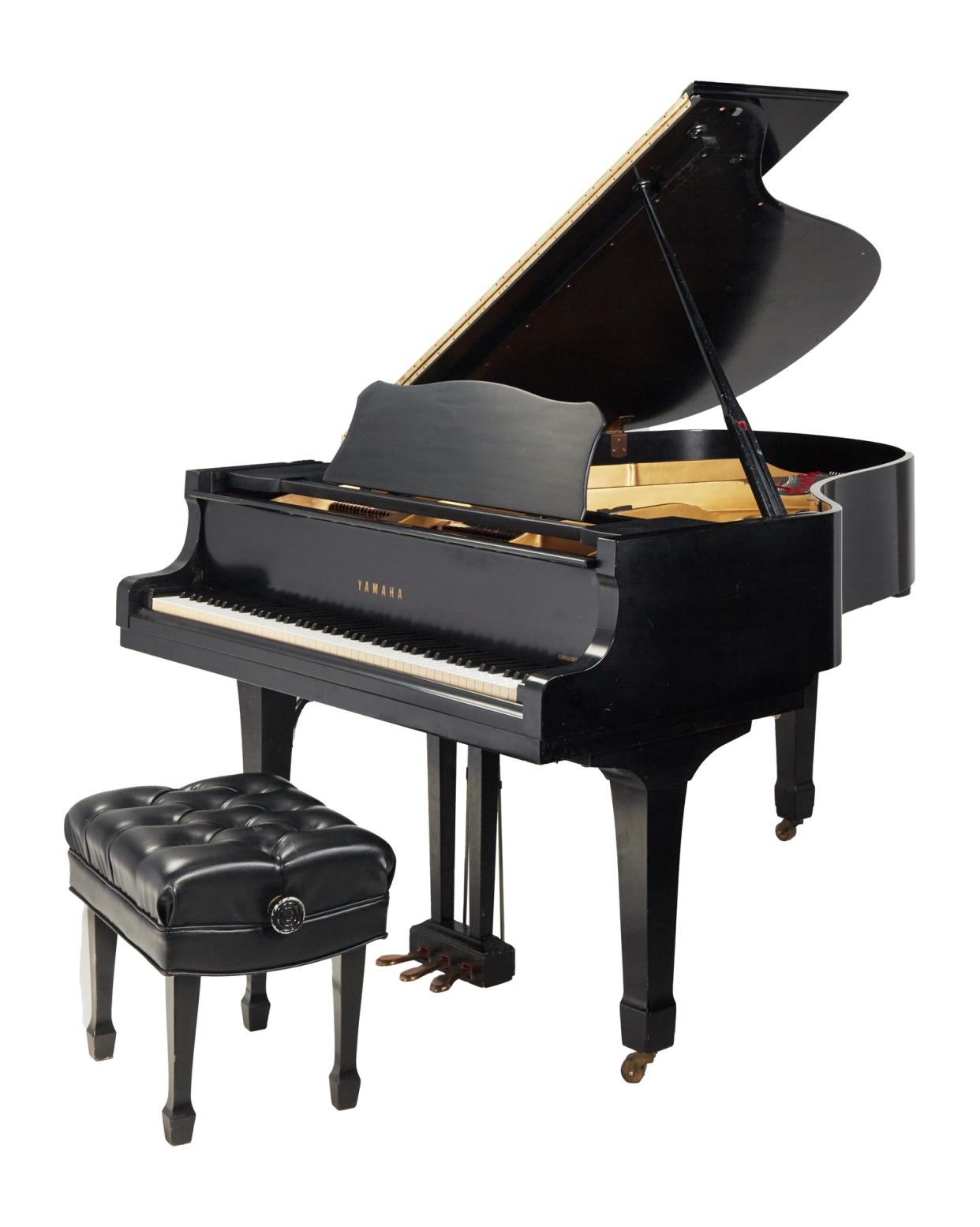 Christine McVie’s Yamaha C3 ‘Songbird’ baby grand piano, will also be on sale (Julien’s Auctions/PA)