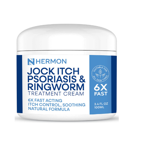 Hermon Jock Itch Anti-Fungal Cream against white background