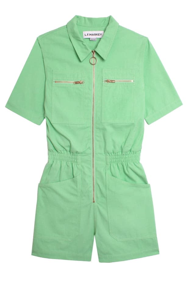 <p>L.F. Markey Danny Playsuit, $158, <a href="https://usa.lfmarkey.com/products/danny-playsuit-mint" rel="nofollow noopener" target="_blank" data-ylk="slk:available here;elm:context_link;itc:0;sec:content-canvas" class="link ">available here</a>.</p>