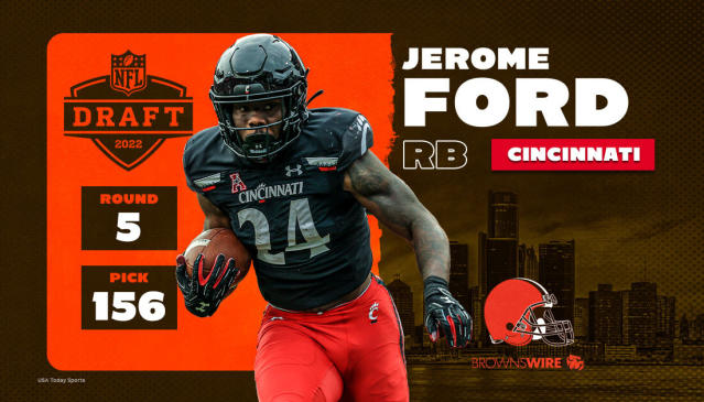 Browns select RB Jerome Ford with the 156th pick in the 2022 NFL Draft