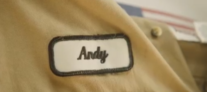 A picture of the name patch that would lead to the identification of the man who saved Michelle Lewis' father-in-law from a burning vehicle in July 2024.