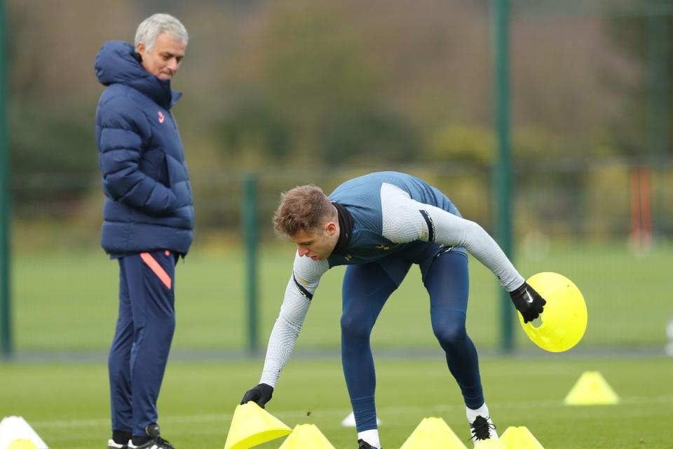 Joe Rodon made his Tottenham debut under Jose Mourinho after joining from Swansea (Tottenham Hotspur FC via Getty Images)