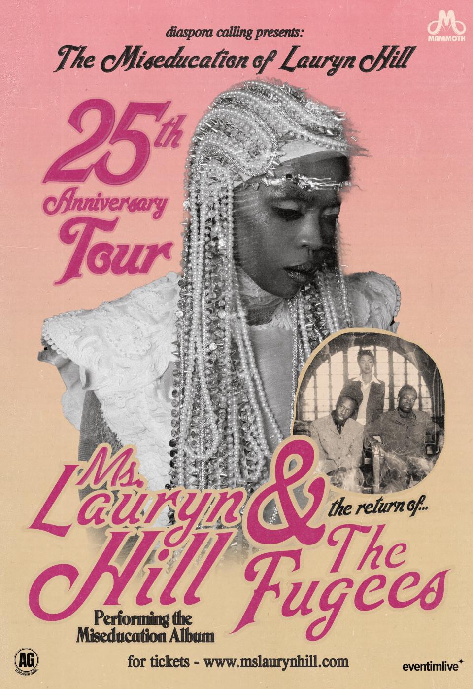 Lauryn Hill is celebrating the 25th anniversary of her debut album 'The Miseducation of Lauryn Hill' with a tour.