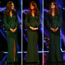 <b>Kate Middleton </b><br><br>The Duchess of Cambridge looked happy and healthy in a bottle green Alexander McQueen gown as she presented an award on stage.<br><br><b>[Related: <a href="http://uk.lifestyle.yahoo.com/kate-middleton-makes-a-stunning-return-to-form-in-mcqueen-at-sports-personality-of-the-year-085055531.html" data-ylk="slk:Kate Middleton is stunning in McQueen at Sports Personality of the Year;elm:context_link;itc:0;sec:content-canvas;outcm:mb_qualified_link;_E:mb_qualified_link;ct:story;" class="link  yahoo-link">Kate Middleton is stunning in McQueen at Sports Personality of the Year</a>]</b><br><br>© PA