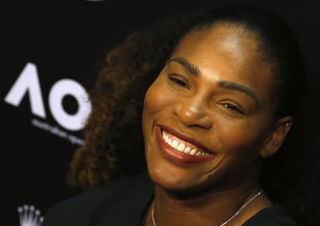 Serena Williams of the U.S. attends a news conference ahead of the Australian Open tennis tournament in Melbourne, Australia, January 14, 2017. REUTERS/Edgar Su/File Photo