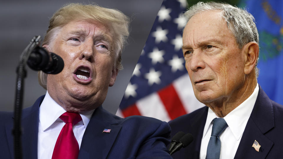 President Trump and Michael Bloomberg. (Photo: Evan Vicci/AP, John Locher/AP)