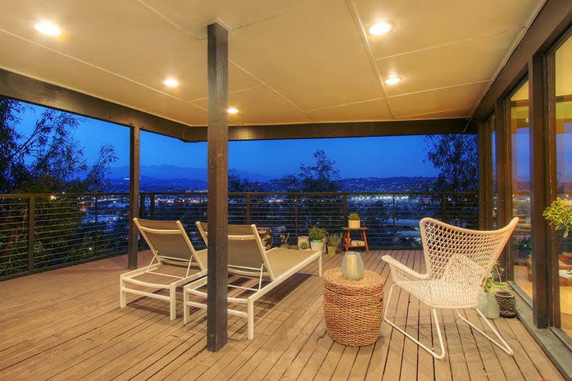 After: The lower-unit deck at night