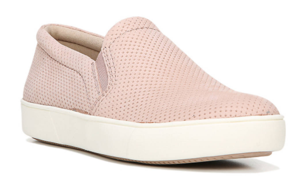 These pretty-in-pink slip-ons feature perforated suede. (Photo: DSW)
