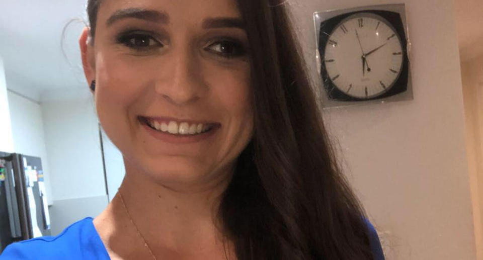 A selfie of Vanessa Vlajkovic in a blue top. The 21-year-old said she told Jetstar she was deaf-blind while booking her flight but it wasn't brought up as an issue.