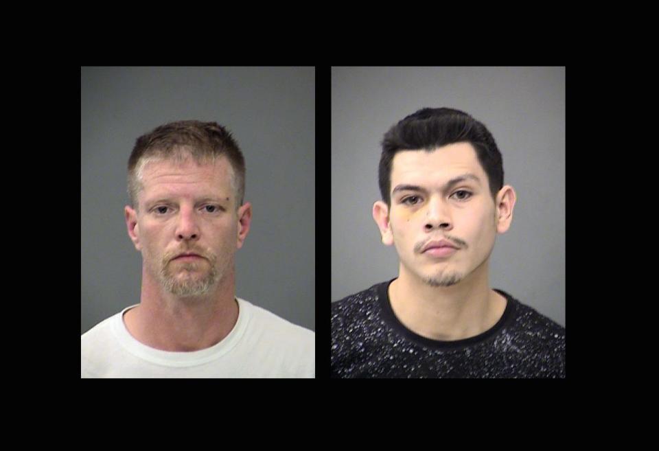 Brandon Kaiser, left, and Alfredo Vazquez were arrested in connection to the shooting of two men at 55 W. South Street on May 1, 2019.