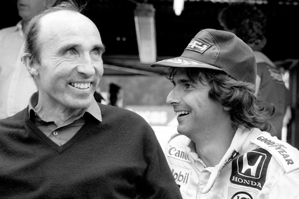 Nelson Piquet (right) won the last of his third world championships in 1987, driving under Frank Williams. (PA Archive) (PA Archive)