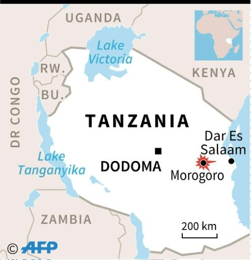 Map of Tanzania locating Morogoro