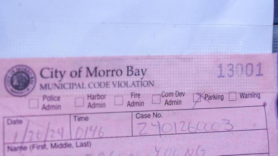 Unhoused residents can be cited for parking overnight on city streets or in private lots in Morro Bay. John Lynch/jlynch@thetribunenews.com