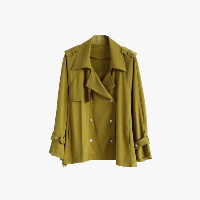 <p>Chicwish Optimum Condition trenchcoat in mustard, $68, <a rel="nofollow noopener" href="http://www.chicwish.com/optimum-condition-trench-coat-in-mustard.html?mbid=synd_yahoolife&utm_campaign=coats&utm_medium=cpc&utm_source=polyvore" target="_blank" data-ylk="slk:chicwish.com;elm:context_link;itc:0;sec:content-canvas" class="link ">chicwish.com</a></p>