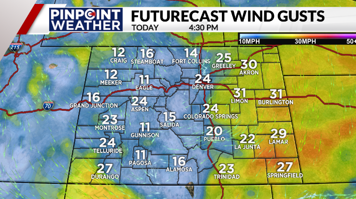 Pinpoint Weather: Wind gusts on April 1