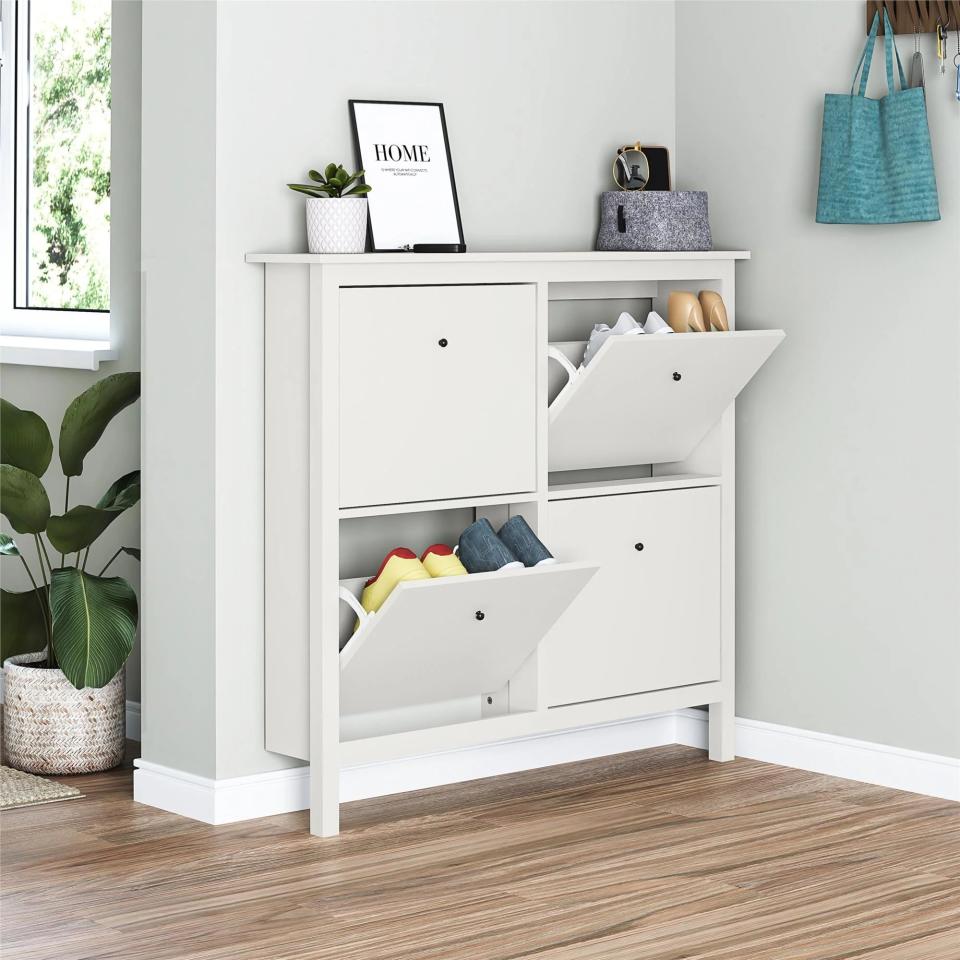 We Spotted an Ikea Hemnes Shoe Cabinet Dupe at Walmart & It's $80 Less Than the Original