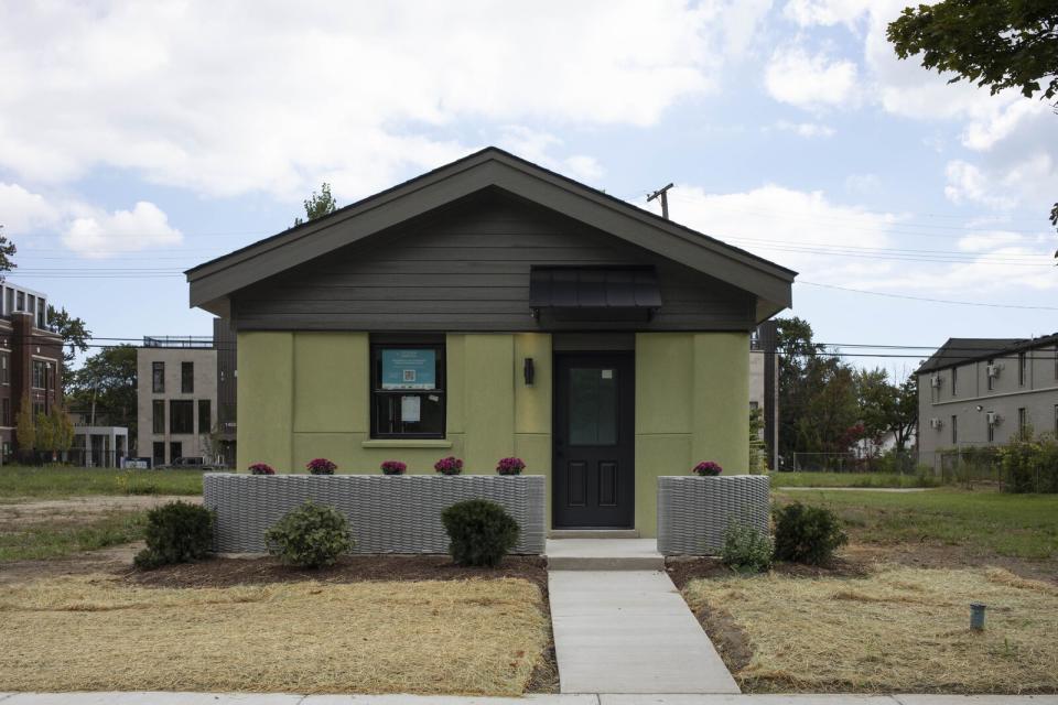 The Midwest's first 3D-print house is in Detroit, designed by Develop Architecture and constructed by Citizen Robotics, both local companies. Its vernacular is of its neighborhood rather than its building method.