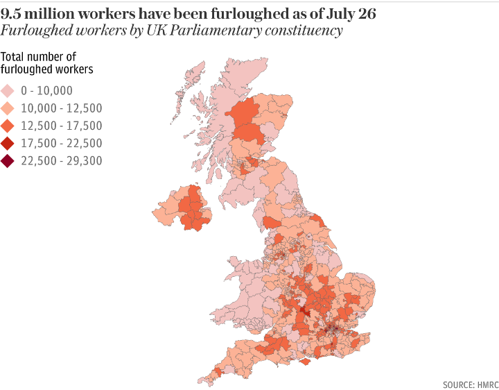 More than nine million workers have been furloughed as of July 2