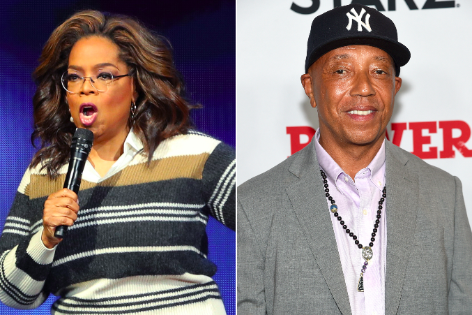 Oprah Winfrey and Russell Simmons: Getty