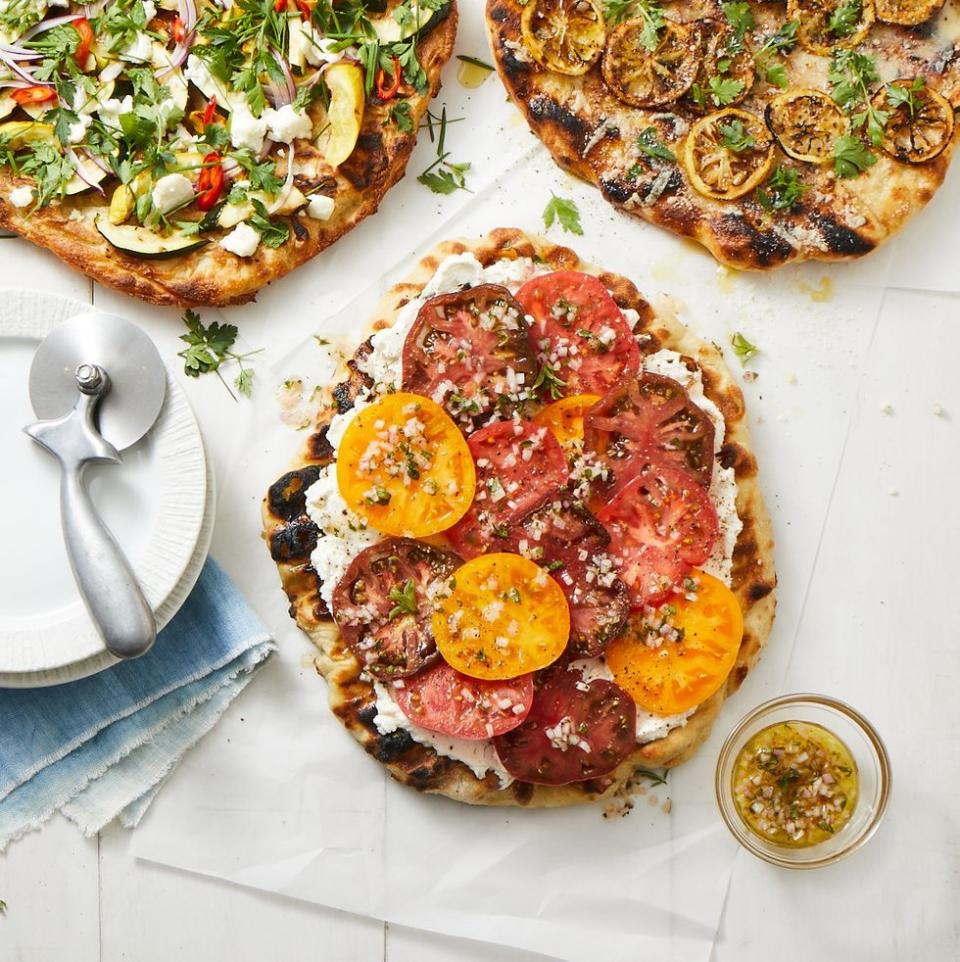 Tomato-Ricotta Grilled Pizza