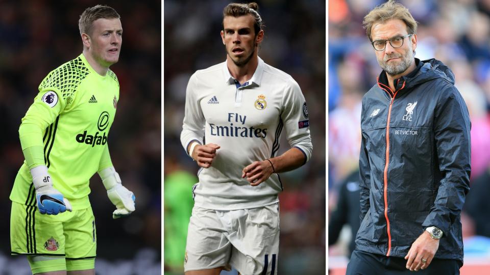 Jordan Pickford, Gareth Bale and Jurgen Klopp