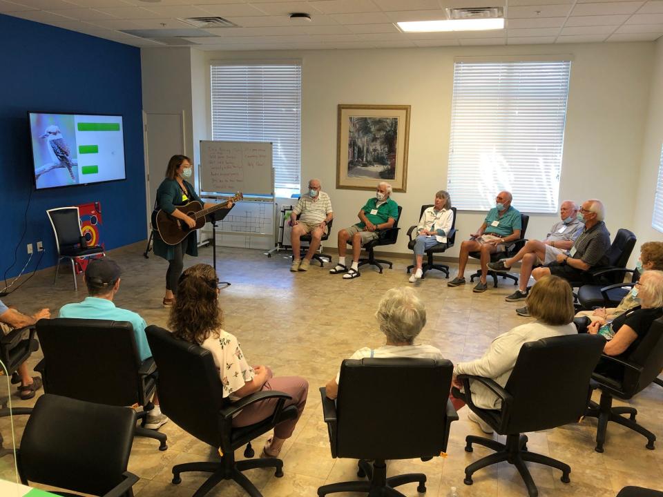 Baker Senior Center Naples hosted a Caregiver Boot Camp April 29 for family members and friends caring for loved ones diagnosed with Alzheimer’s disease and related dementias. The workshop offered topics including one on music therapy.