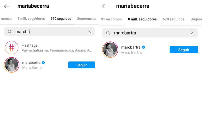 María Becerra y Marc Batra intercambiaron likes y se siguen en Instagram