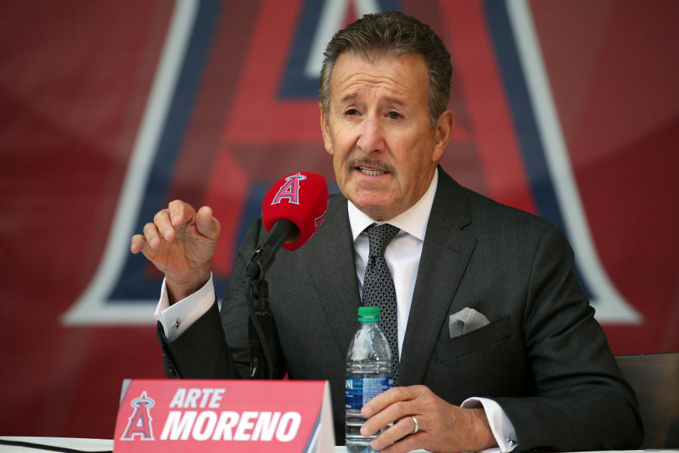 Arte Moreno is trying to sell the Los Angeles Angels. (Photo by Kiyoshi Mio/Icon Sportswire via Getty Images)