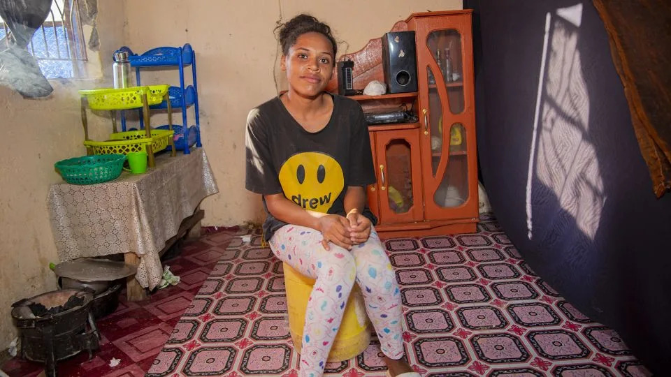 Marian Pannalossy pictured at her home. Her mother was one of many Kenyan women who accused British soldiers of rape. - Festo Lang/CNN