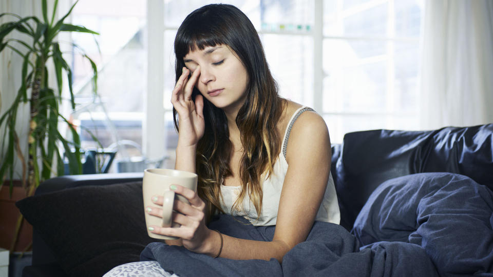 Woman looking tired