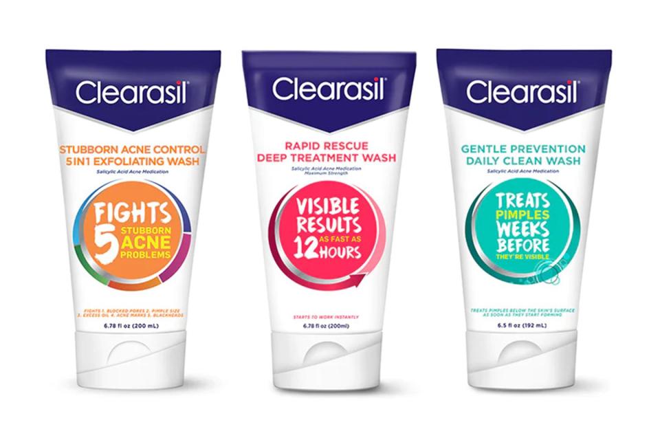 <p>Clearasil</p> Clearasil acne products.