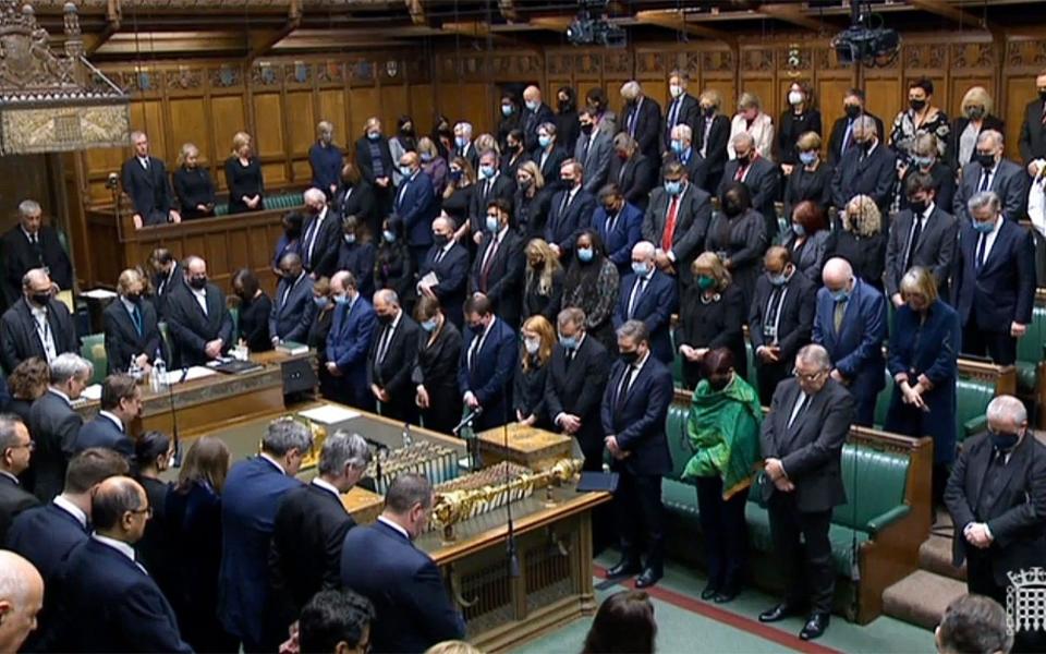 MPs across the House fell silent in memory of their late Southend West colleague - Handout/PRU/AFP