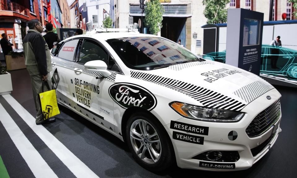 Ford exhibited a self-driving delivery vehicle at CES 2018 this week – a modified Fusion. [Guardian]