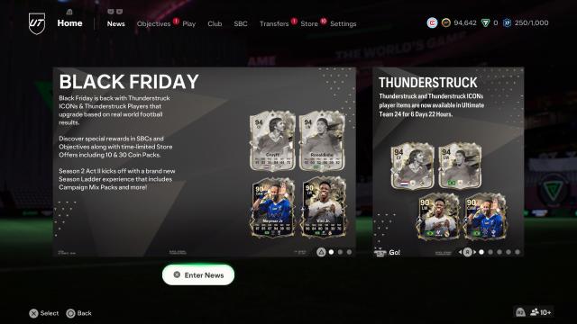 BF Thunderstruck: Daily Play Games Objectives (Packs) : EASportsFC