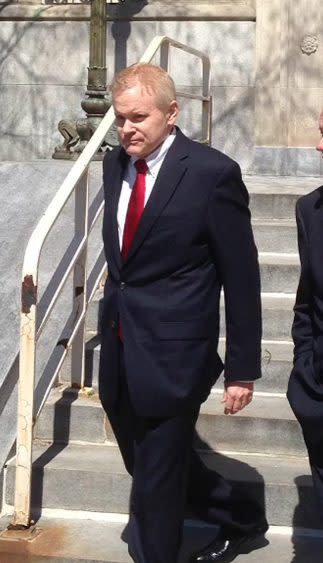 Eric C. Conn outside a federal courthouse in Lexington, Ky., April 12, 2016 - Credit: AP Photo/Bruce Schreiner