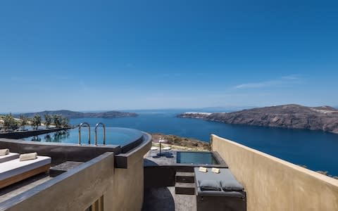 The view from one of the suites at Andronis Concept Wellness Resort - Credit: Tryfon Georgopoulos