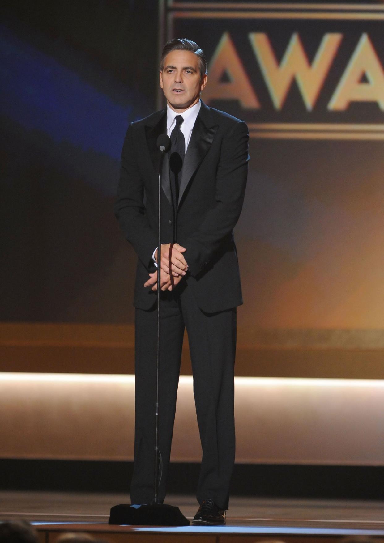 Clooney at the 13th annual Critics' Choice Awards at the Santa Monica Civic Auditorium.