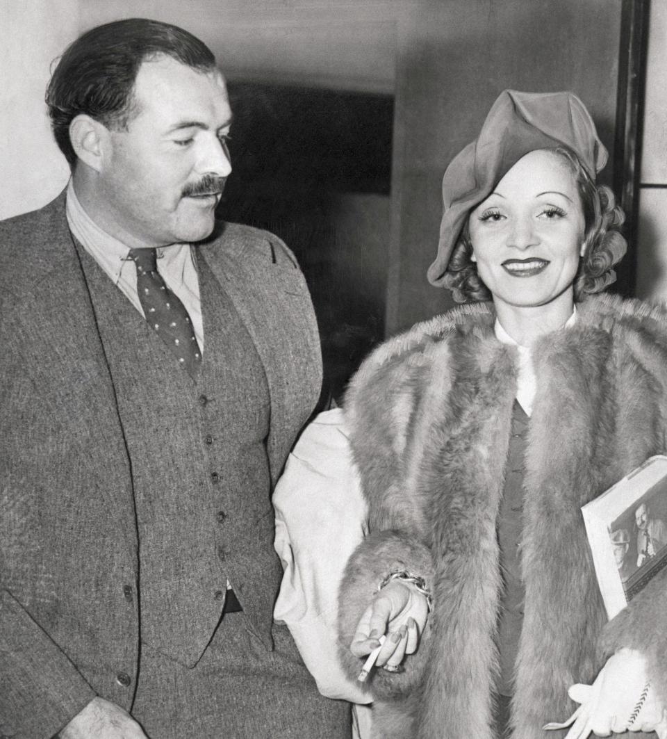 Unconsummated love: Ernest Hemingway with Marlene Dietrich in 1938 - Bettmann