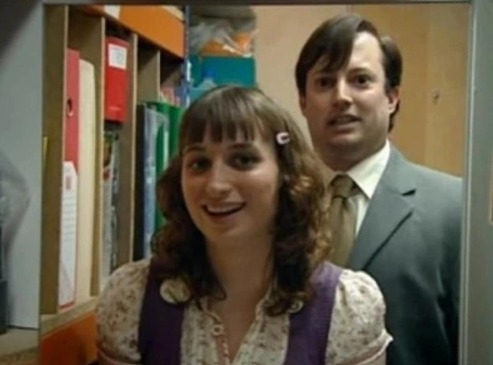 Dobby (Isy Suttie) and Mark (David Mitchell) in the stationary cupboard in ‘Peep Show’ (Channel 4)