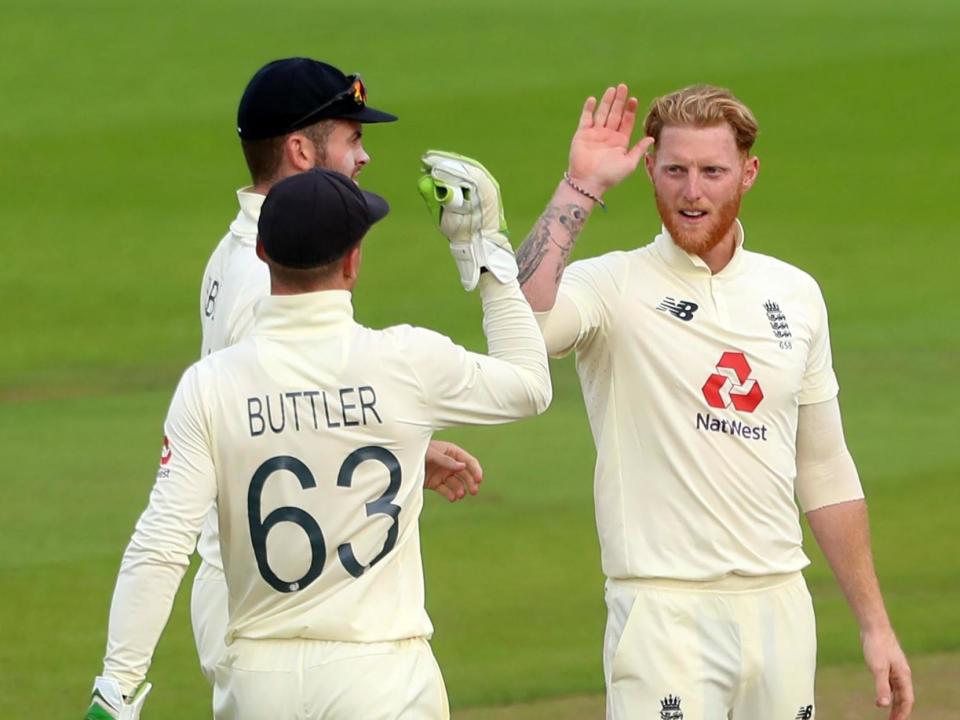 Ben Stokes defied medical advice to help England back into the game: POOL/AFP via Getty Images