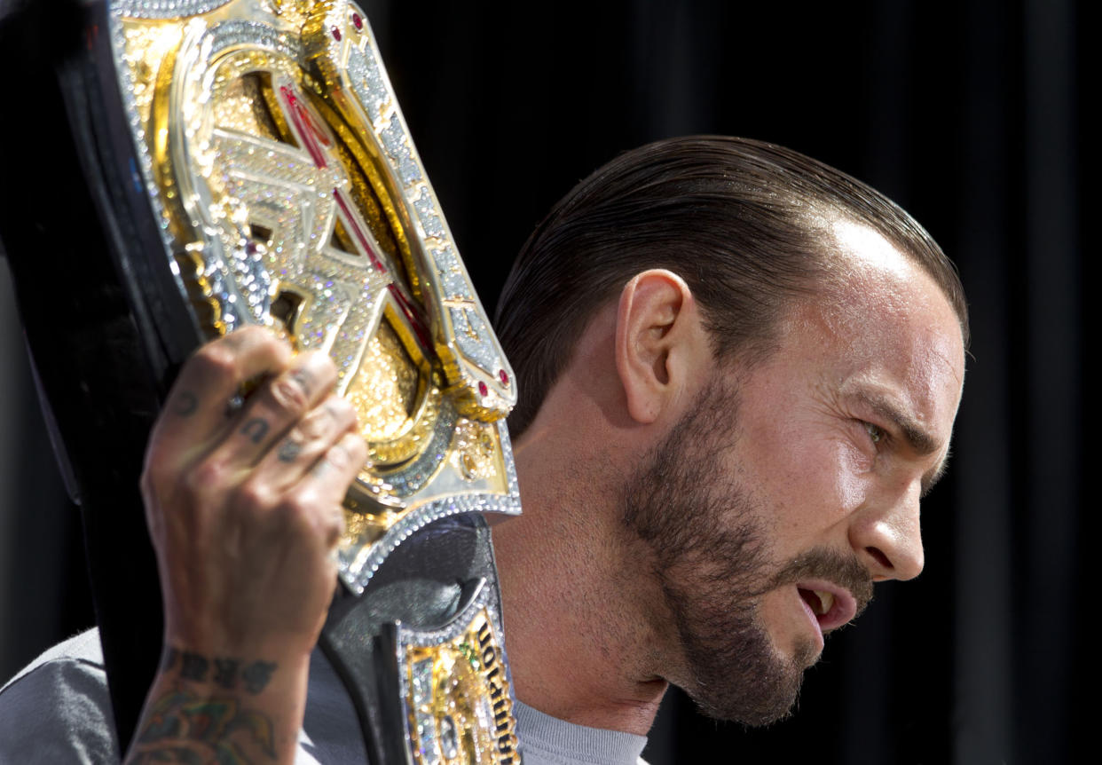 CM Punk en una conferencia de prensa de 2012. (C.W. Griffin/Miami Herald/Tribune News Service via Getty Images)