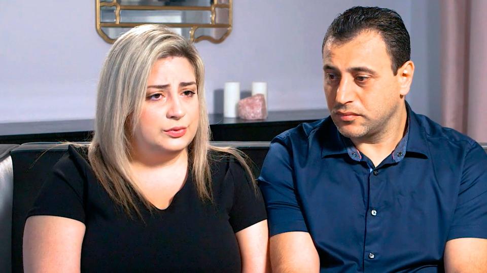 Anni, left, and Ashot Manukyan describe their lawsuit against a fertility clinic during an interview in Los Angeles. The Southern California couple claim their embryo was mistakenly implanted in a New York woman, who gave birth to their son as well as a second boy belonging to another couple. (Peiffer Wolf Carr & Kane via AP)