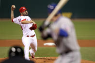 ST LOUIS, MO - OCTOBER 20: Jaime Garcia #54 of the St. Louis Cardinals pitches in the first inning during Game Two of the MLB World Series against the Texas Rangers at Busch Stadium on October 20, 2011 in St Louis, Missouri. (Photo by Jamie Squire/Getty Images)