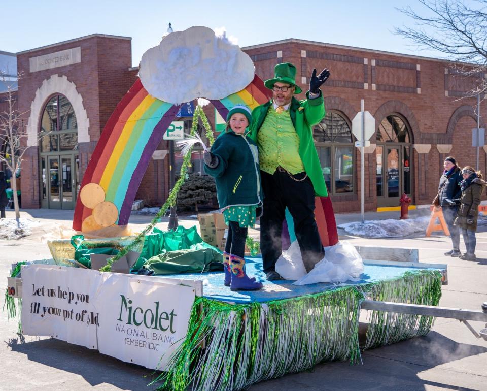 Nicolet Bank brought a pot of gold to last year's St. Patrick's Day Parade in Sturgeon Bay. This year's parade, the 30th annual, is set to take place March 11.